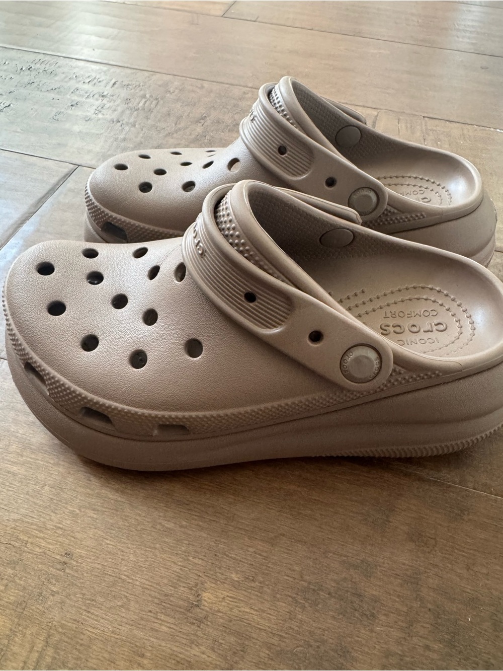 CROCS Kids Classic Clog in Taupe Brown